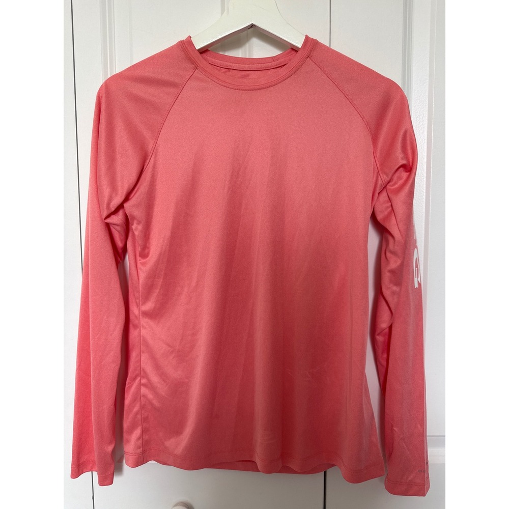 Columbia PFG Womens XS Long Sleeve Sun Shirt Coral Pink Omni-Shade Active Top